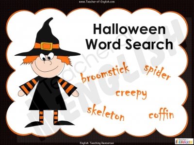 Halloween Word Search 2 Teaching Resources